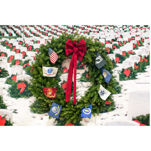 Military Appreciation 36" Flagged Wreath